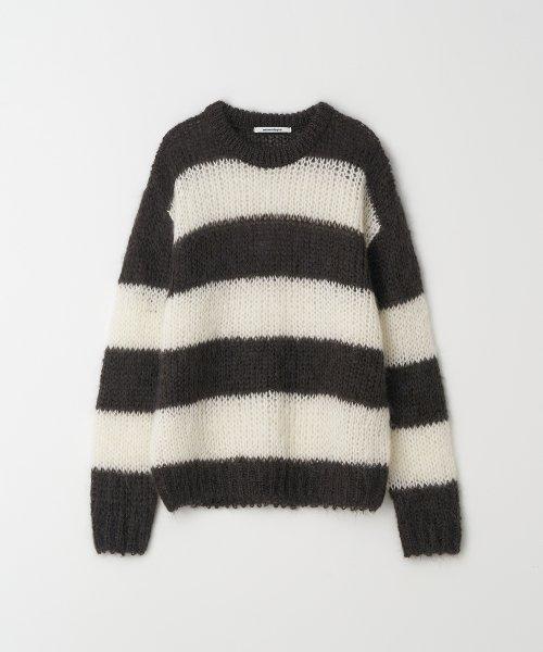 키드모헤어 스트라이프 박시니트