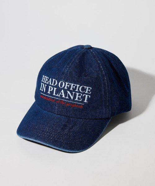 Head Office Denim Washed Ball Cap_Dark Blue