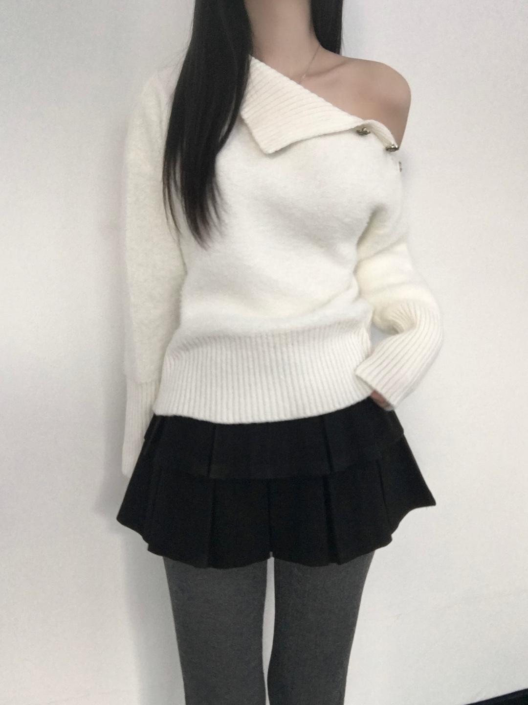 Cream two way knit