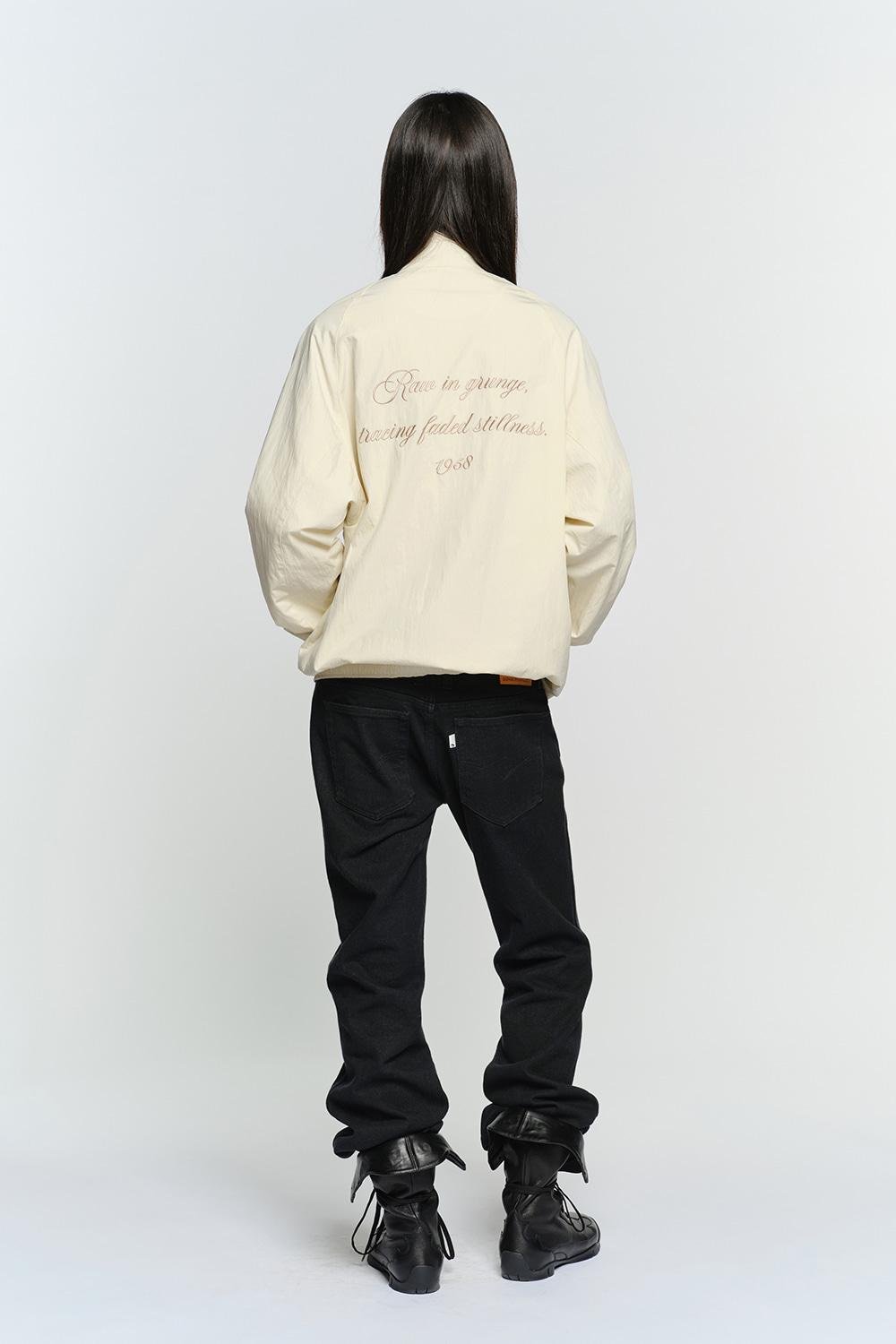 HIGH NECK OVER FIT WIND JUMPER, IVORY