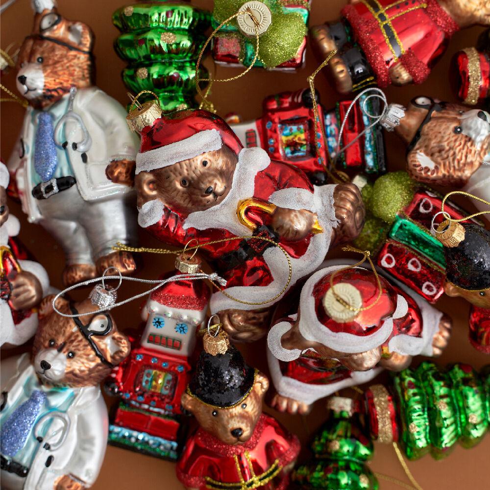 모티브 오너먼트 - 산타곰 의사곰 트리 로봇 병정곰