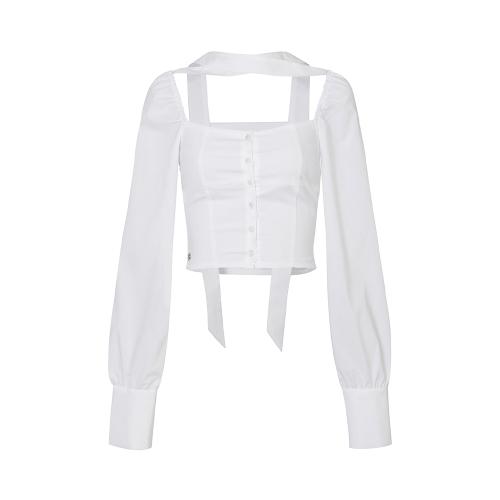 BIANCA SQUARE NECK BLOUSE white