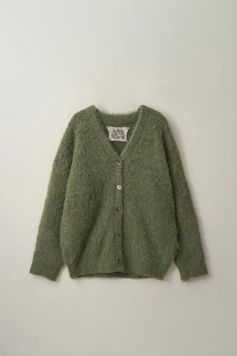 ODER - [오전11시 이전 주문 당일발송] 헤비브러쉬 울 가디건-올리브