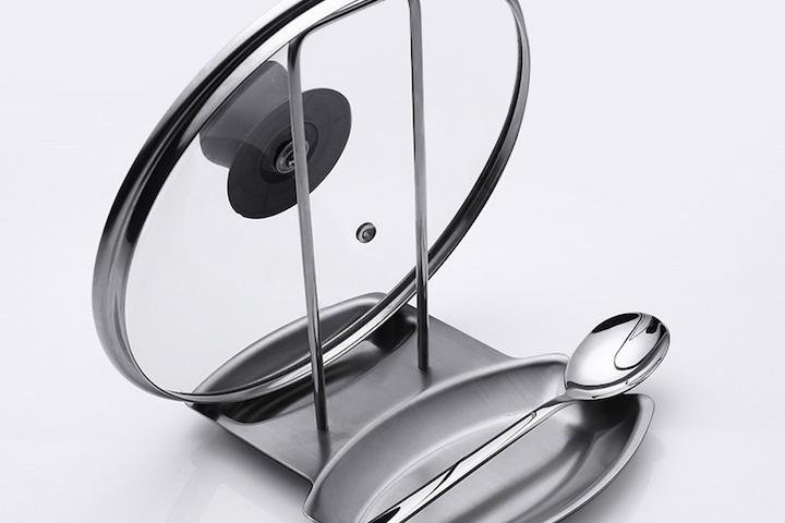 스테인레스 냄비뚜껑 정리 국자받침대