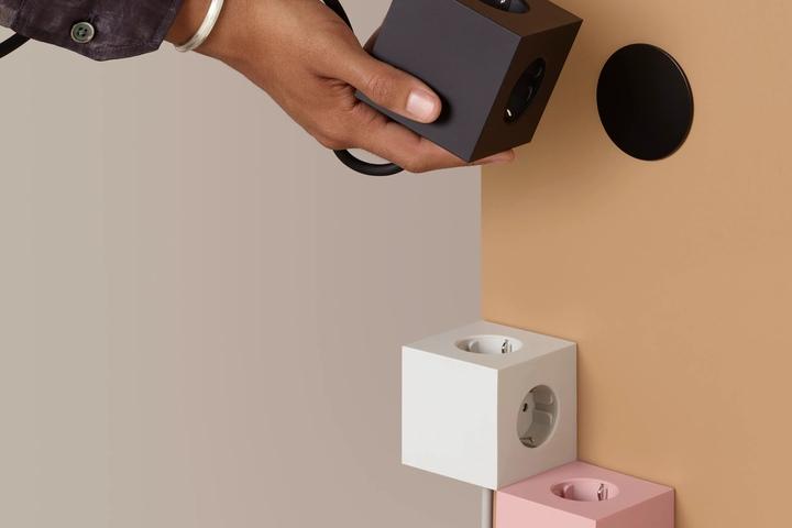 [6천원 쿠폰] 스퀘어 컬러 디자인 큐브 멀티탭 5구 모음 (콘센트형/유선 자석형)