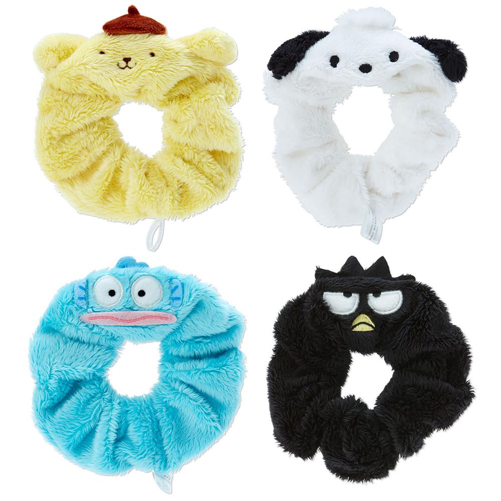 산리오 페이스 마스코트 헤어슈슈 / 곱창밴드 폼폼푸린 포챠코 항교돈 배드바츠마루