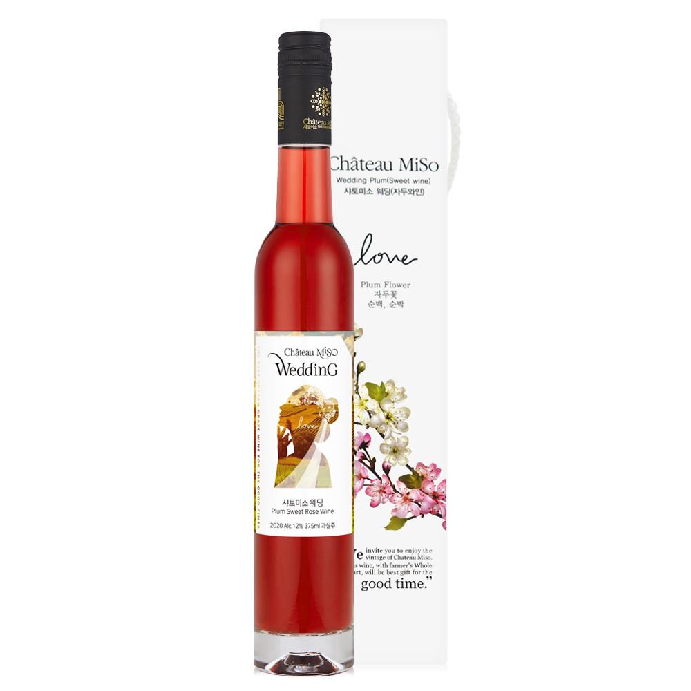 도란원 샤토미소 웨딩 자두 와인 영동와인 12도 375ml