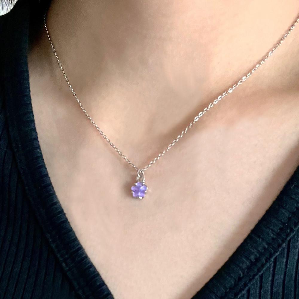 블루밍 자카란다 봄 써지컬목걸이 사람이 소중한 가게 미혼모 기부목걸이 후원목걸이