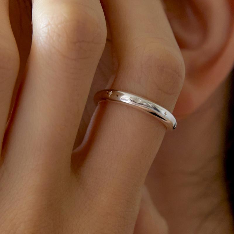 (실버925) 스타 패턴 데일리 반지 CR1826