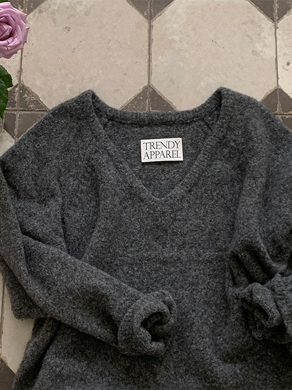 트렌디어패럴 [후기보장🏆/MADE] 헤일런 울 딥 브이 니트