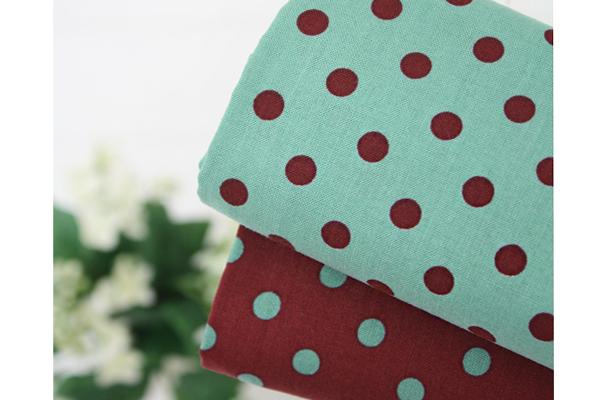 면30수]빈티지8mm도트-딥브라운&미듐아쿠아(19829)