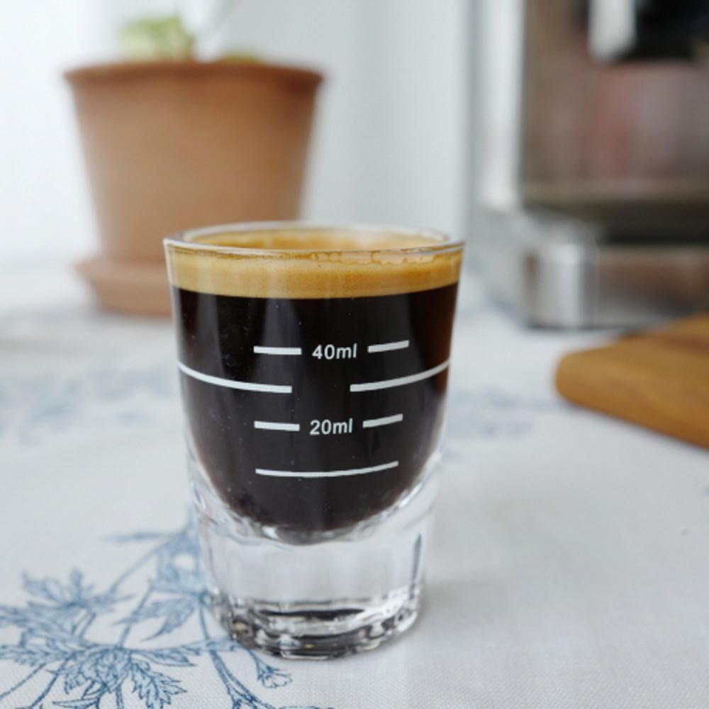 에스프레소 눈금 샷잔 커피 샷글라스 60ml 2oz 카페 