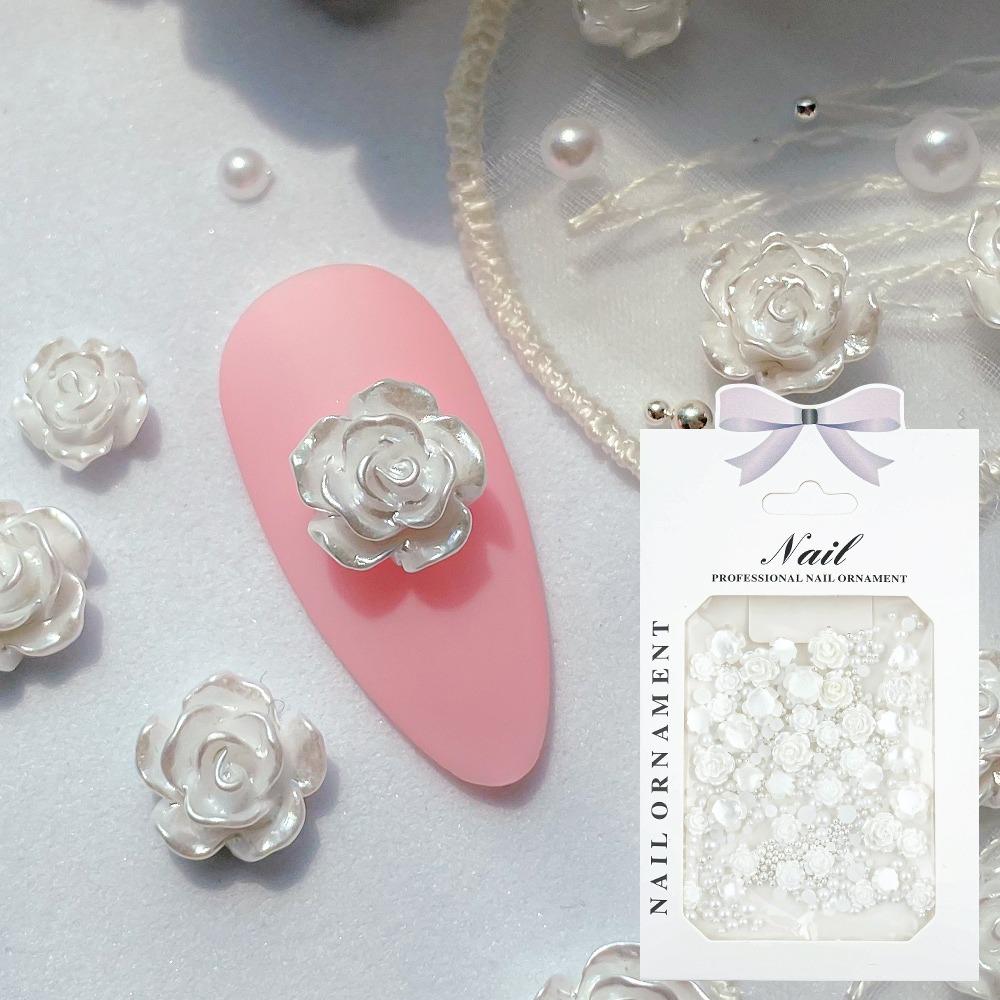 펄 파츠 믹스세트-4 장미 참 반진주 젤네일 재료 스톤 대용량팩