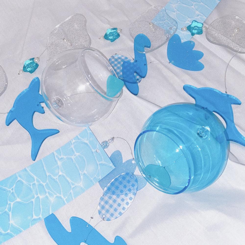 [ 투명 ] 행운의 돌고래 후우링 🐬  아크릴 썬캐쳐