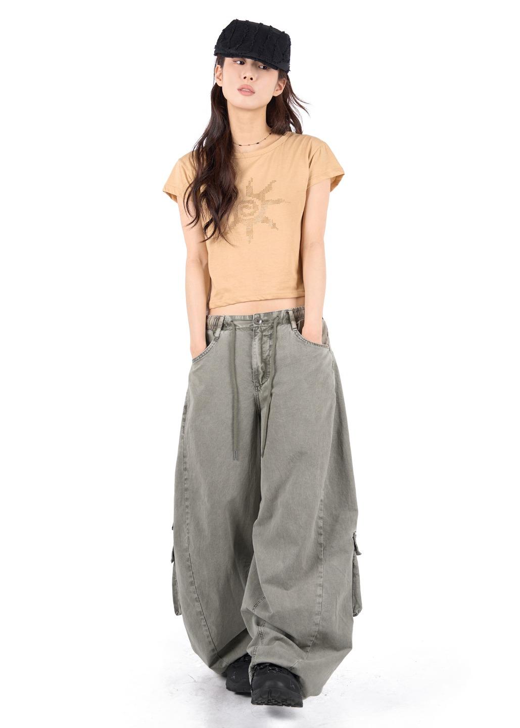 릿킴 PIGMENT POCKET BALLOON PANTS
