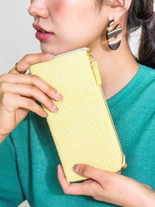 지퍼 장지갑 - yellow