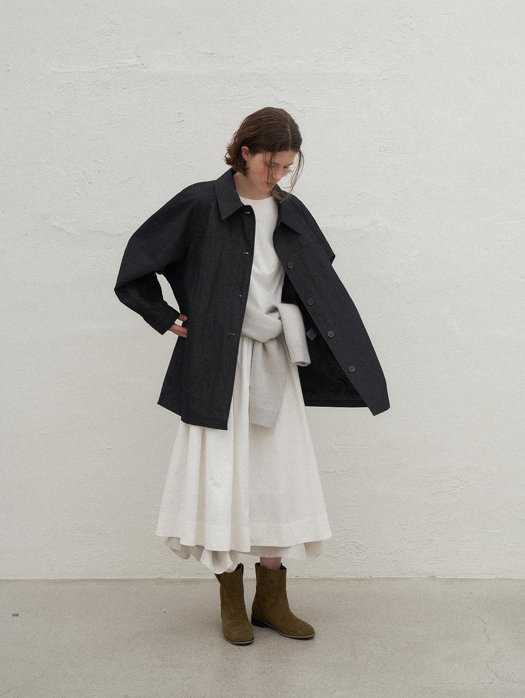 GRANGER HALF COAT - DEEP DENIM [4th]