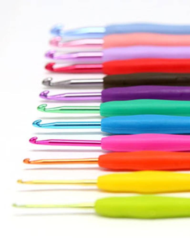 [니뜨] (단품)후르츠코바늘 [뜨개실도안증정] 뜨개도구부자재,고무손잡이바늘