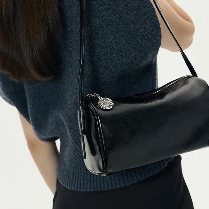 PIDI MEDIUM leather boston shoulder bag 4 color