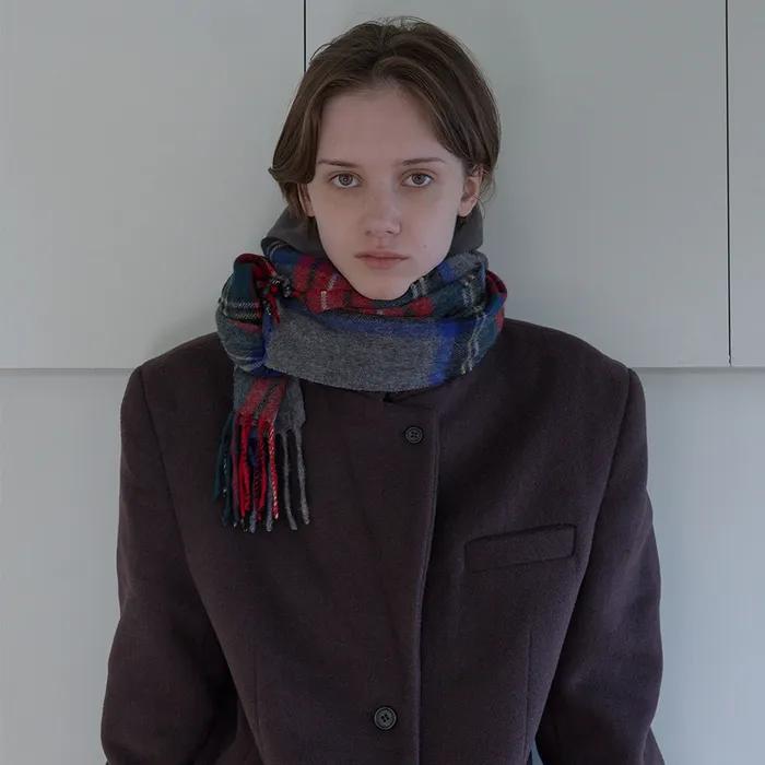 CLASSIC CHECKED MUFFLER (grey)