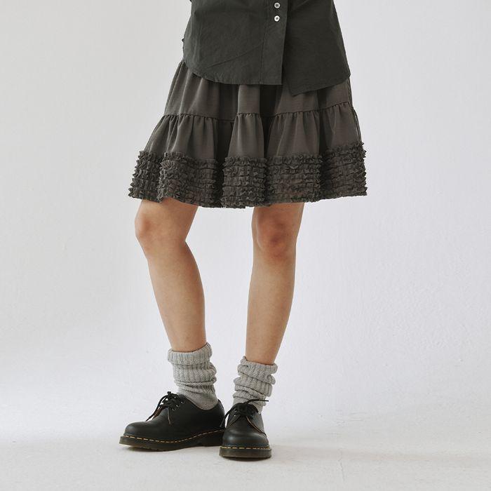 [2차]MESH SKIRT, GRAY
