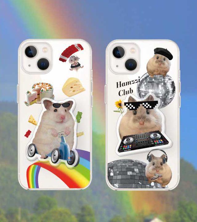 [무료배송/빠른출고] 귀여운 햄스터 햄찌 동물 캐릭터 케이스 폰케이스 그립 스마트톡 아이폰 15 14 13 12 11 미니 프로 갤럭시 겔럭시 S21 S22 S23 플러스 울트라 Z플립3 Z플립4 Z플립5 친구 생일 선물 우정 우정템 커플 커플템