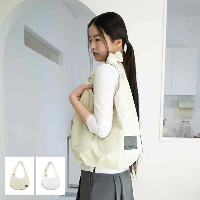 [2차 리오더] REVERSIBLE POCKET BAG (LIGHT YELLOW & WHITE)