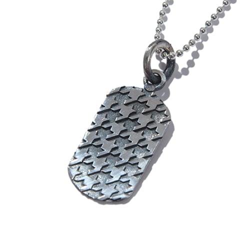 Houndstooth Dog-tag (silver)