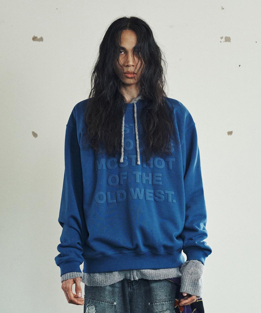 OLD WEST TYPO SWEATSHIRT DEEP BLUE