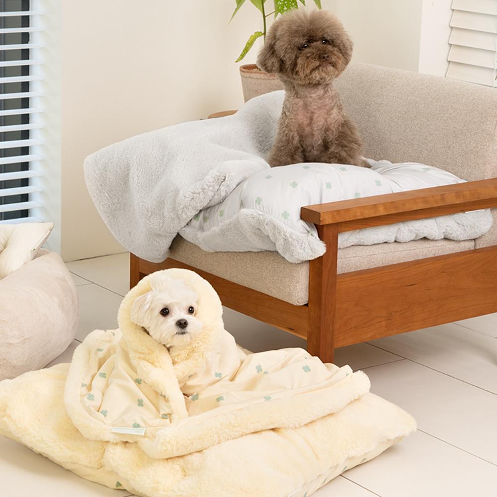 엘르독 쿠담이 강아지 고양이 쿠션 담요 반려견 이불 애견 낮은방석 개모차
