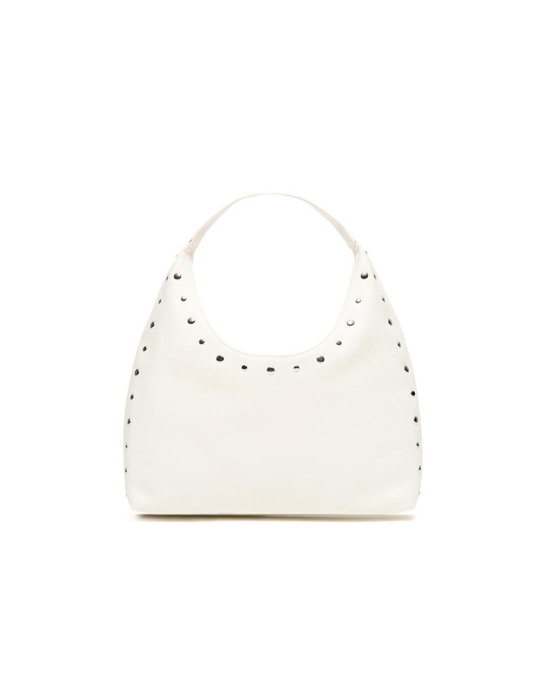 스페인샵 버쉬카 스터드 레더 효과 베이직 버킷백 0469/184 CREAM