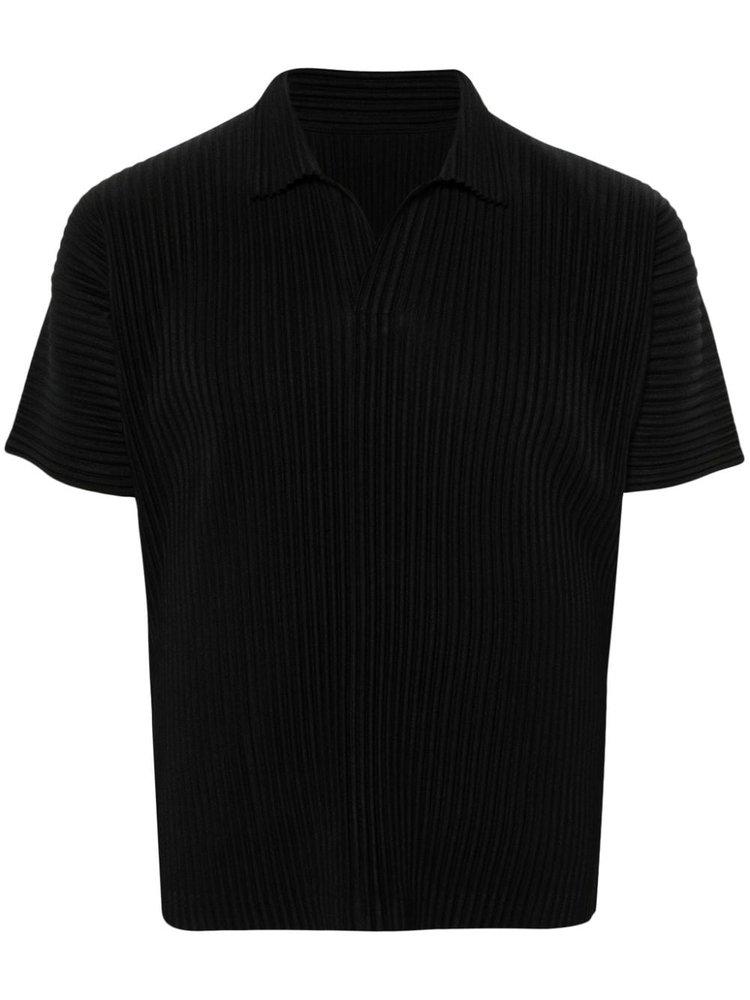 Homme Plissé Issey Miyake Pleated Short Sleeved Polo Shirt
