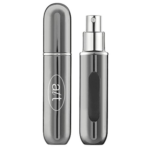 앳댓모먼트 펌핑식 휴대용 향수 공병 5ml, 유광 그레이, 1개