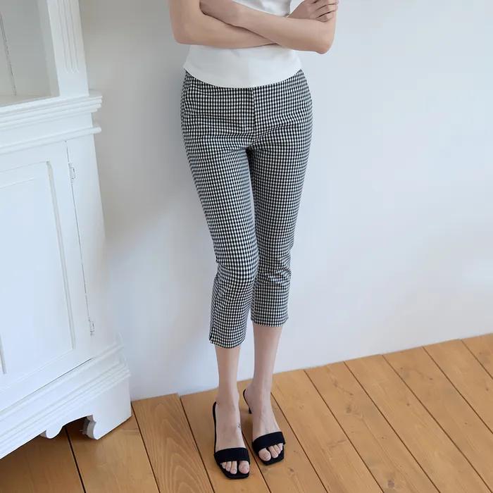 Clea Capri Pants (Gingham Check)