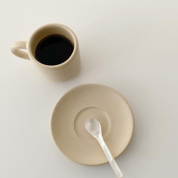 화이트 자개 티스푼