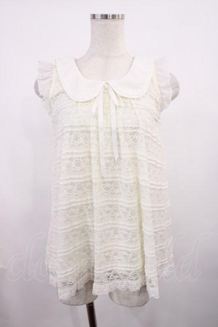 LIZ LISA / 肩フリルレースタンク Free オフ H-25-11-17-1015-LO-TO-NS-ZH