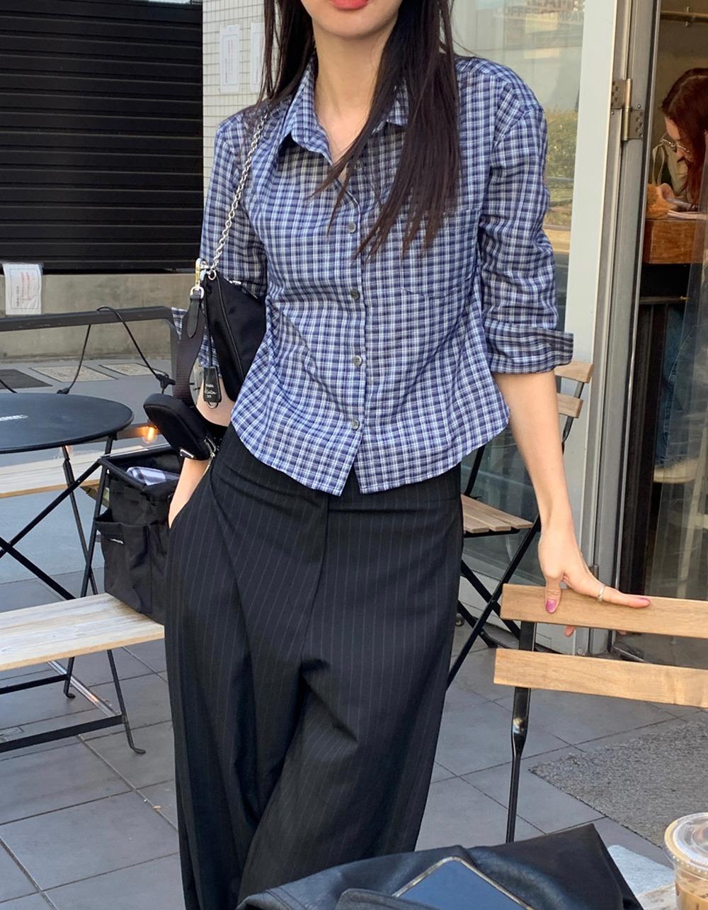 리애 슬림 이너 shirts *체크 3~5일 소요