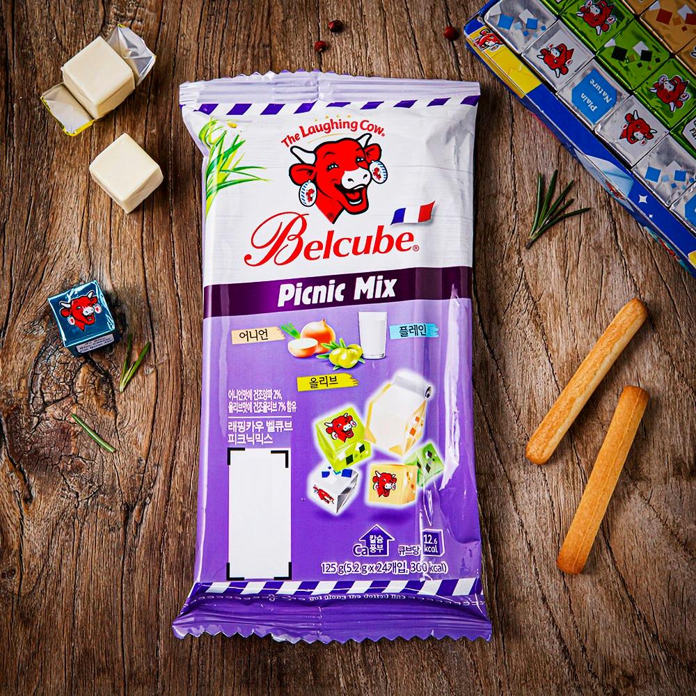 래핑카우 벨큐브 피크닉 믹스 24큐브, 125g, 1개 - 기타 프레시 치즈 | 쿠팡