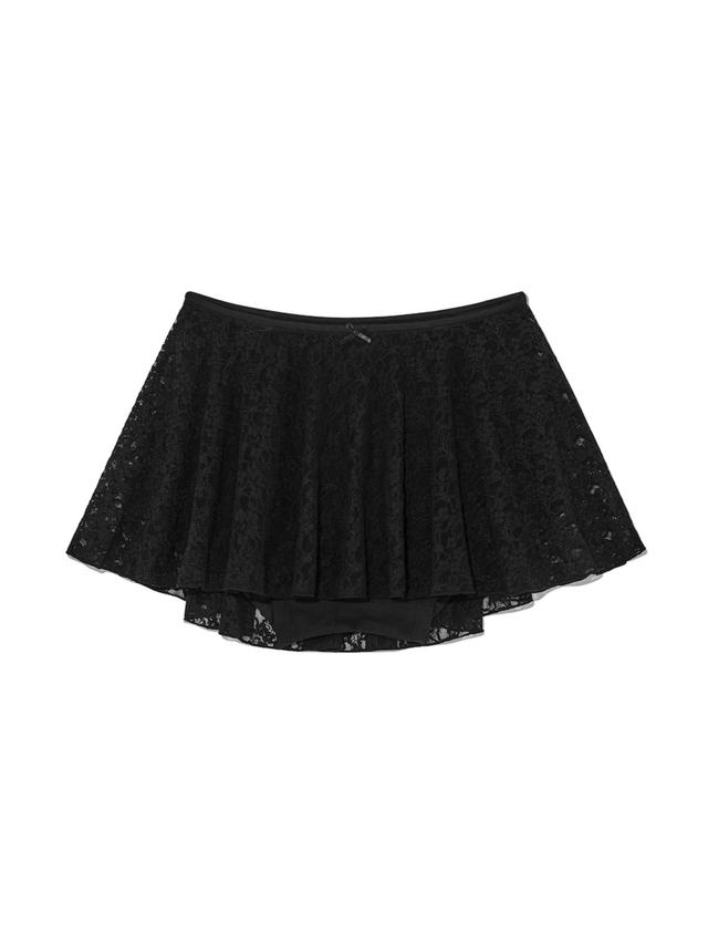 LACE BELL MINI SKIRT (BLACK)