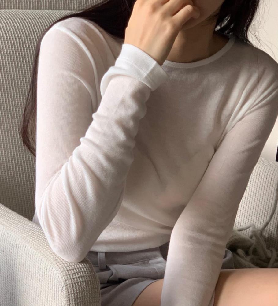 [일부당일] founders 파운더스 울 시어 티셔츠 텐셀 긴팔 라운드 이너 t