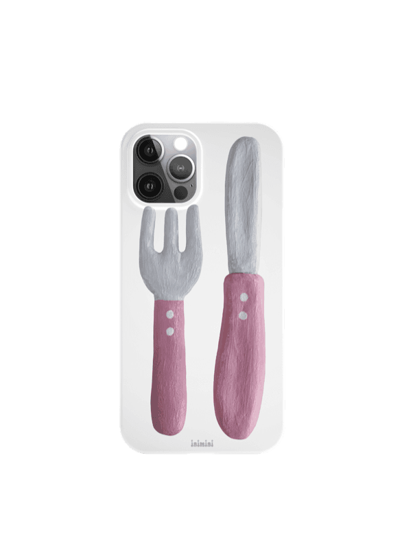 Pink cutlery case