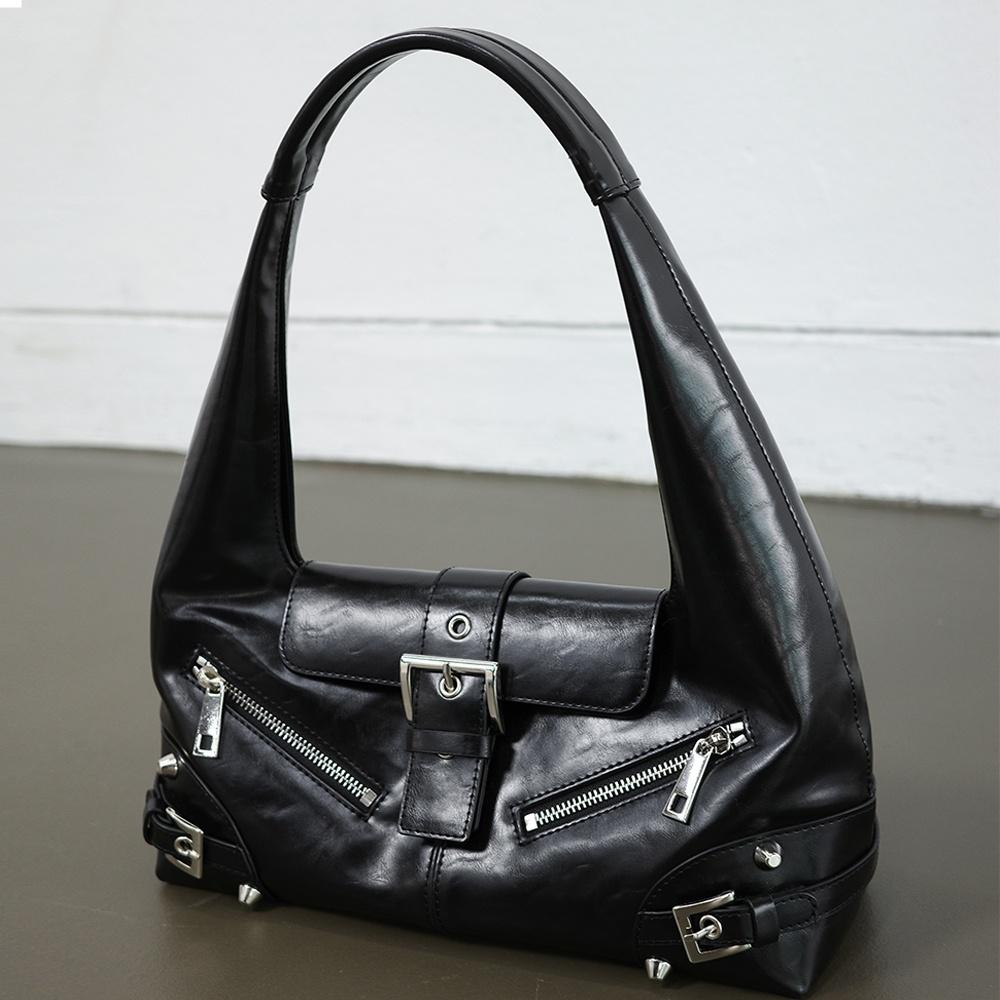 Small Moto Hobo Bag (LEATHER)