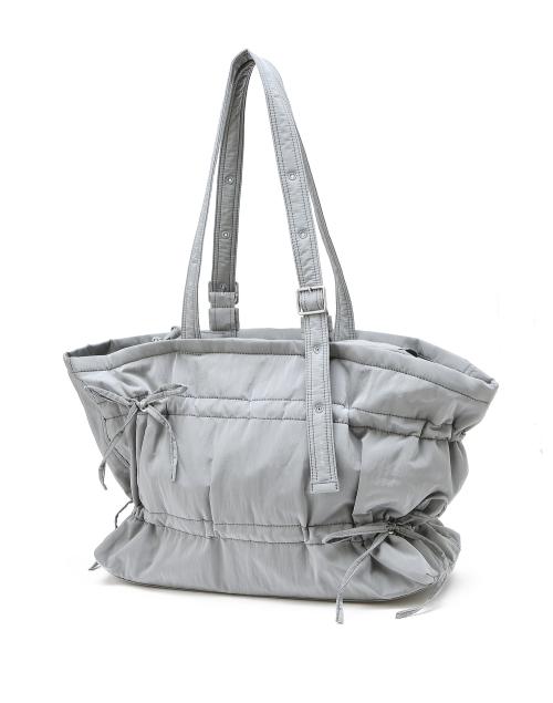 [보우백] 나일론 발레무드 리본 포인트 숄더백 L (노트북수납가능) - 2color