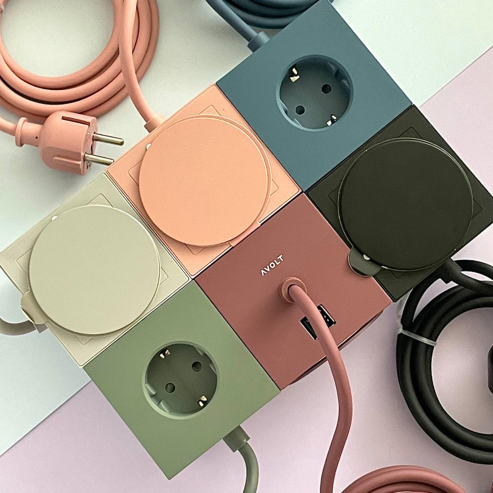 아볼트 멀티탭 스퀘어원 AVOLT 아이스 옐로우