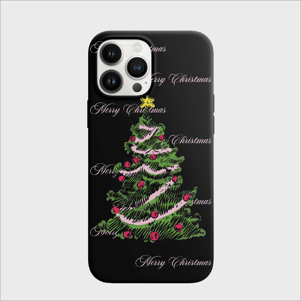 Merry Christmas Phone case - Black [하드케이스/젤하드케이스/에폭시케이스]