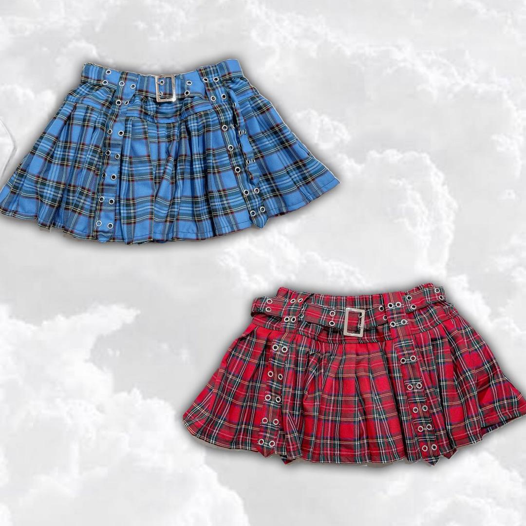 ハーネスチェックミニスカート