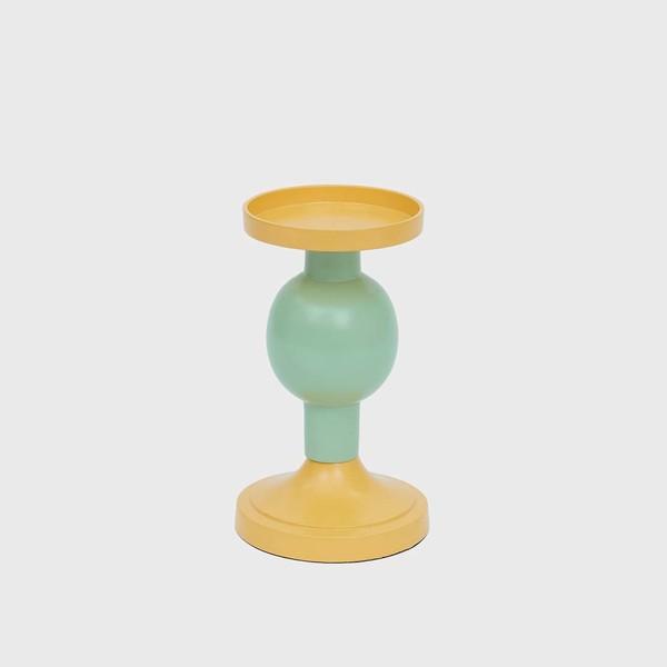 Glossy Pillar Candle Holder Yellow (DBSCH01)