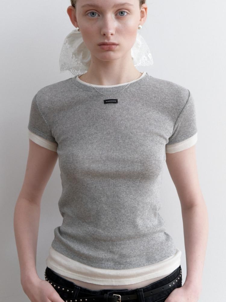 레이어드 피티드 티셔츠 (L251MTS020)