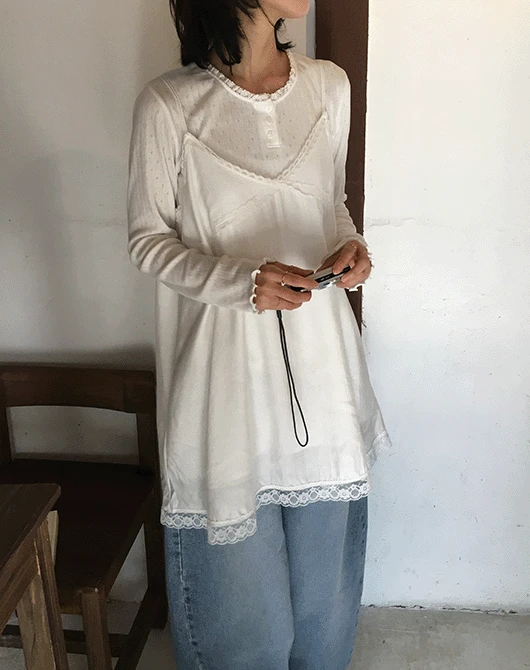 메이비 실키 뷔스티에 ops (2color)