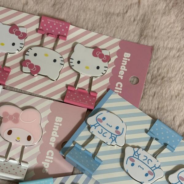 키티, 마이멜로디, 포차코, 시나모롤 바인더 클립